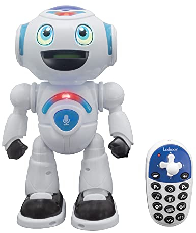 LEXIBOOK, Powerman Master, Interactivo Que Lee en la Mente, Juguete para Niños Baila, Juega Música Animal Quiz Stem, Robot de Control Remoto, Programable Junior, Español, ROB25ES