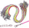 50 Pcs Waxed Necklace Cord, Colorful Leather Braided String Cord Adjustable Rope Jewelry Making Accessories Supplies with Lobster Claw Clasp for DIY Bracelet Necklaces Pendants (1.5 mm)