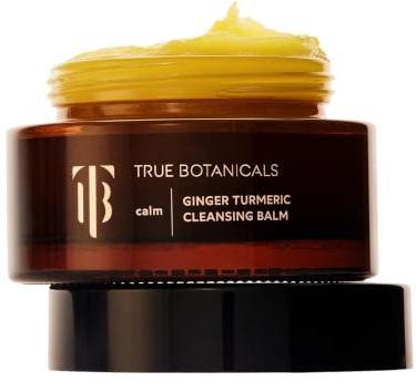 True Botanicals Ginger Turmeric Cleansing Balm | Natural Hydrating Facial Cleanser + Makeup Remover for Dry & Sensitive Skin | Nourishing Oil Cleanser with Ceramides & Antioxidants | Vegan | 3.4 fl oz