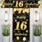 16th Happy Birthday Door Banner IMISI Birthday Decorations Birthday Backdrop Decorations for a Party
