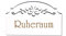 DEKO-LANDO Ruheraum Schild Holz Türschild graviert Ornamente selbstklebend Sauna Vintage Türdeko, Weiß, 15,5 x 9,5 0,5 cm