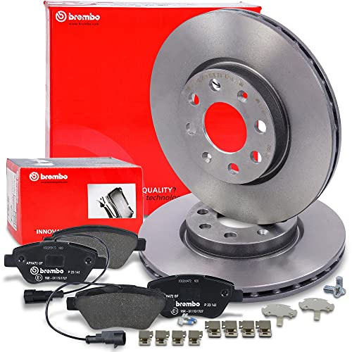 BREMBO Coated Disc Line Bremsenset Vorderachse inkl. Bremsscheiben Vorne Ø | Kompatibel mit: FIAT GRANDE PUNTO, PUNTO, PUNTO EVO, PUNTO Kasten/Schrägheck