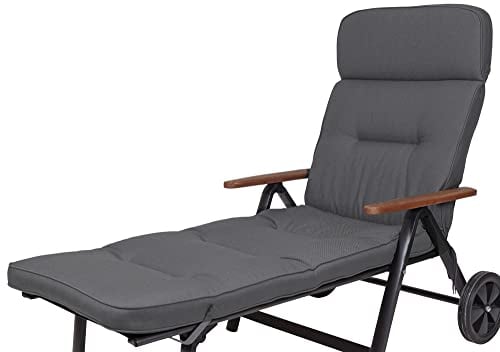 KETTtex 2328 Auflage Rollliege Alicante dunkelgrau 200x60x9cm wasserabweisend lichtecht Olefin