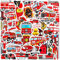 50 Stücke Feuerwehr Aufkleber Cool Feuerwehrauto Sticker Set Fire Truck Deko für Auto Laptop Skateboard Fahrrad Moped Motorrad Fahrrad Computer,Geeignet für Erwachsene Kinder