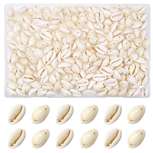 TOAOB 100 Stück Beige Natürlichen Muschel Perlen mit Loch zum Auffädeln Spirale Kauri Muscheln Bastelnmuscheln 18 bis 20mm für DIY Schmuck Machen oder Deco Handwerk