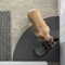 SanoZoo® Napfunterlage - Öko-TEX - Made in Germany - rutschfeste Futtermatte für Hunde & Katzen Eckrund 60x60cm Grau, wasserfest