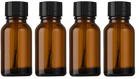 JIHUOO 5 Stück Leere Nagellack Flasche mit Pinsel Nagellackflaschen aus Glas Nagel Glasfläschchen Nagellackfläschen 15ml