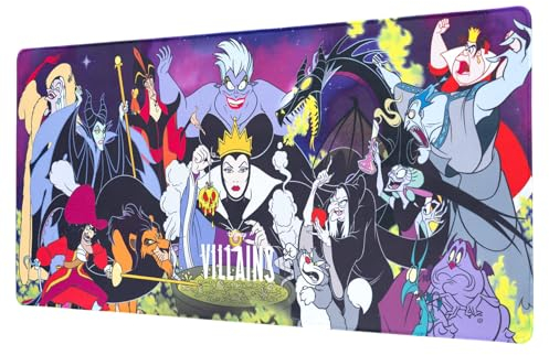 Grupo Erik: Tappetino Mouse Disney Villainous | Tappetino mouse XXL Disney, base antiscivolo, 100% waterproof e con rifiniture di qualità, 80 x 35 cm, Villains Gadget