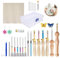 35 Stück Punch Needle Set, Lochnadel Set Sticknadel Set Anfänger Punch Nadel Set Punch Needle Set Starter Kit Stickerei Starter Kit, Stickerei Stift Punch Needle Kit, für Kinder und Erwachsene