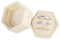 Yolev Samt Ringbox Hochzeit Schmuckbox Sechseckig Ringschachtel Vintage Verlobungsring Box Valentinstag Geschenkbox Tragbar Aufbewahrungsbox für Heiratsantrag Verlobung Hochzeit (3 Fächer)