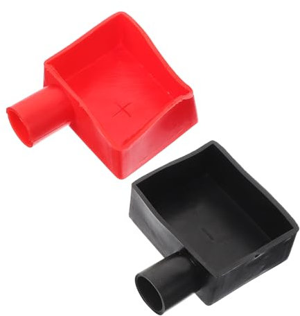 TOPPERFUN Batteriepolabdeckung Silikon Auto Klemmen Schutz Deckel Batteriepolabdeckungssatz Polabdeckungen Batteriekabelpolabdeckungen