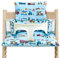 Blausberg Baby - Tripp Trapp Sitz-Kissen Set für Stokke Hochstuhl - 2-teilige Auflage/Polster/Sitzverkleinerer - Auto Bagger Blau, Material Oeko-TEX Standard 100 Zertifiziert
