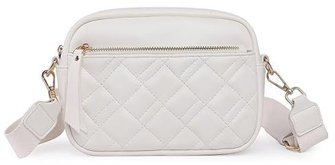Zixrmor Umhängetasche Damen Crossbody Bag Modisches Plaid Damen Handytasche zum Umhängen, Damen-umhängetaschen Große Kapazität Handytasche (Off white)