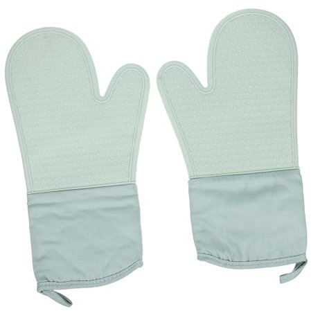 Garneck Heat-resistant Cooking Gloves Zeal Oven Mitts Boys and Girls Baking Gloves Microwave Oven Mitt