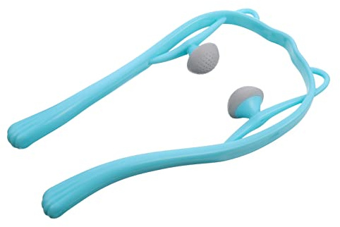 WATIIFUFU Manuelles Nackenmassagegerät Blauer Handmassageroller aus Pp Tpr Ergonomisches mit Tiefenwirksamer Muskelentspannung für Hause und Unterwegs