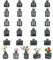 Glasseam Kleine Vase Glas für Hochzeit: 20 Stück Vase Grau Lovely Blumenvase Modern für Party Home Küche Office Regal Tisch Deko