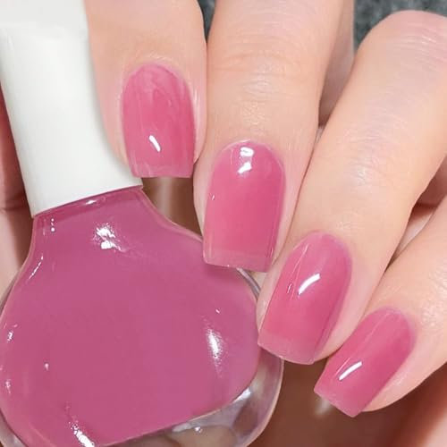 Quick Dry Jelly Gel Nail Polish - Purple, Natural Translucent Glitter for Long Lasting Chip Resistant DIY Home Manicure