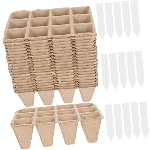Toddmomy Sukkulenten 12er Set Biologisch Abbaubare Papiertöpfe Für Die Pflanzenanzucht Keimungstassen Für Pflanzen Garten Anzuchtbehälter Mit 24 Töpfen Und 40 Etiketten Pflanzgefäße Für Draussen