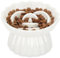 IDOGCHEW Gamelle Anti Glouton Chat Céramique Surélevée, Bol Chat Fleur Anti Vomissement pour Alimentation Lente (Blanc)