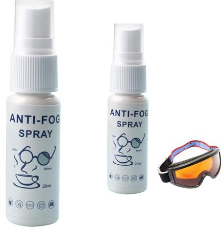 Trochate 2 Bottles Anti Fog Spray for Swimming Goggles,Anti Mist Spray for Glasses,Car Window,Windscreen Demister,20ml