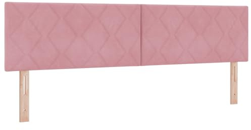 vidaXL Kopfteil Rosa 180 cm Samt, Verstellbares Kopfteil, modernes schaumgepolstertes Design, stilvolle Schlafzimmermöbel, luxuriöse Schlafkomfort Lösung, Raumupgrade