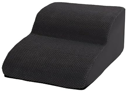 STARNINE Dog Steps For Bed Non Slip Pet Dog Steps For Sofa Soft Pet Ladder Steps Indoor Use Washable Sofa Steps High Density Foam (Black, 2 Step, 2)