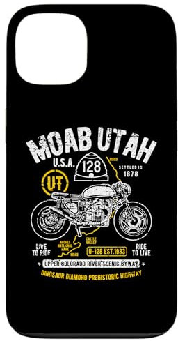 Moab Utah Route U-128 Colorado River Retro Design Moto Custodia per iPhone 13