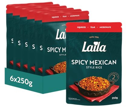 Laila Spicy Mexican Microwave Rice, 250g (Pack of 6)