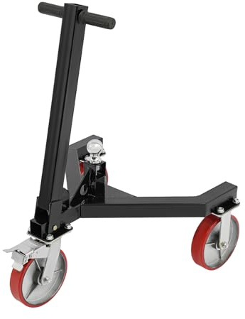 Rangierhilfe Anhänger Mover für Wohnwagen Rangierhilfe pkw Winkel&Höhenverstellbar 1587kg-Tragkraft Manuell Stahl mit 3 Rädern-20cm Vorderradbremse 5cm-Kugel-Anhängerkupplung für Wohnmobil Boot Kajak