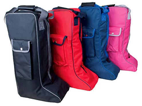 Rhinegold Lange Stiefeltasche, Seitentasche für Reitstiefel, Schwarz, L