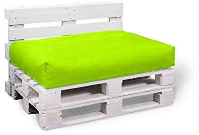 BuBiBag Palettenkissen Sitzkissen Sitzauflage Sitzfläche für In & Outdoor Größe & Farbe auswählbar (120x80x15 cm, kiwigrün)