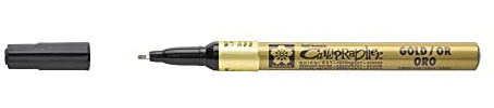 SAKURA Pen-Touch Kalligrafie Marker - Feine Gold 1,8 mm Feder - Wasser- und Lichtbeständig - Professionelles Metallic Finish für Kalligrafie - Verwendung auf Papier, Glas, Holz, Porzellan & mehr