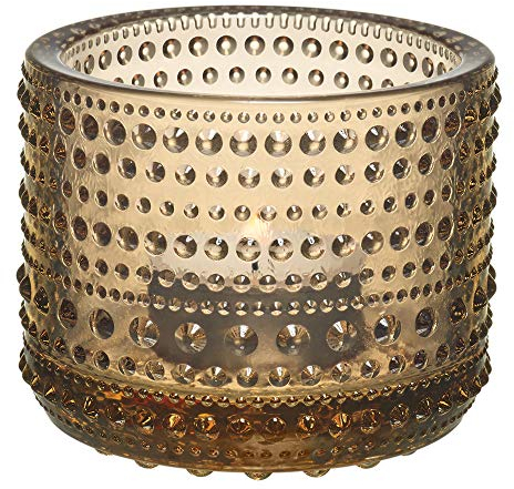 Teelichter/ Kerzenleuchter „Kastehelmi“ von Oiva Toikka - Verkauf durch Iittala, beige, 6,4 cm