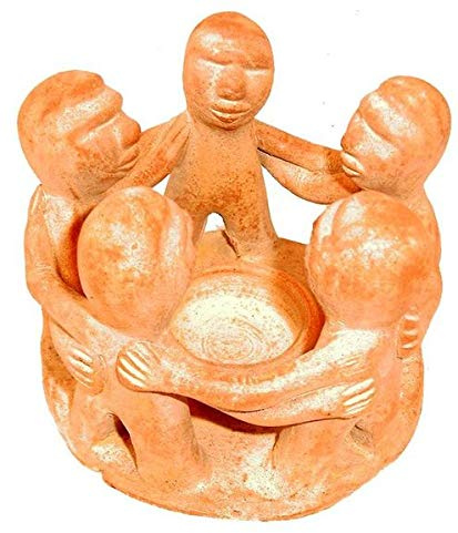 Teelichthalter Kreis der Freundschaft, Kreis mit 5 Menschen