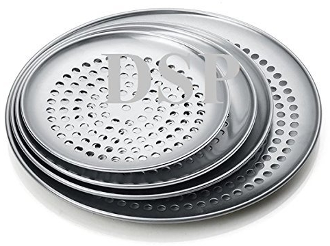Pizza Pan 10 inch Perforated Thin Crust Aluminum Pizza Pan, Crispy Tray, Commercial & Home Kitchen Used