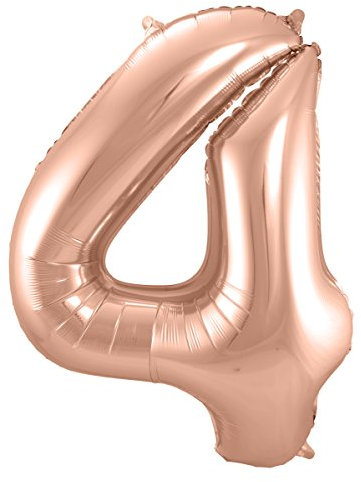 Folat 8714572631341 Number Folienballon, Rosegold, 4