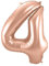 Folat 8714572631341 Number Folienballon, Rosegold, 4