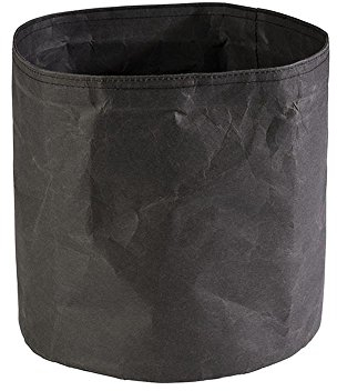 APS 30445 Runder Brotkorb, Naturfaser und Kunstharz, Ø 24 x 24 cm Schwarz