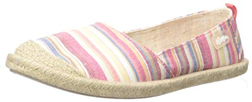 Sugar Damen Evermore Casual Linen Slip on Sneaker Turnschuh, Natural Multi Beach, 39 EU