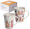 SPOTTED DOG GIFT COMPANY Mugs Set of 2 Coffee Tea Cups for Hot Drinks, Cute Cat Themed Ceramic Porcelain China, Dishwasher & Microwave Safe, Gifts for Cat Lovers Women Men 360ml