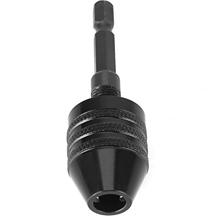 1/4 Mandrin de Foret sans Clé Capacité d'Adaptateur de Collet de Mandrin sans Clé de Tige Hexagonale 0.8-8mm pour le Foret de Tournevis Electrique