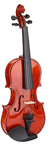 Dilwe 1/8 Violine Geige Holz 1/8 Skala Violine mit Box Kolophonium Saitenschuppen Aufkleber Set Saiteninstrument für Kinder Anfänger