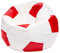 Ecopuf Sitzsack Ball - Bean Bag Ball - Sitzsäcke fur Gaming Sack - Zubehör für Fussball Kinderzimmer - Öko-Leder - 65x45cm, Rot E6