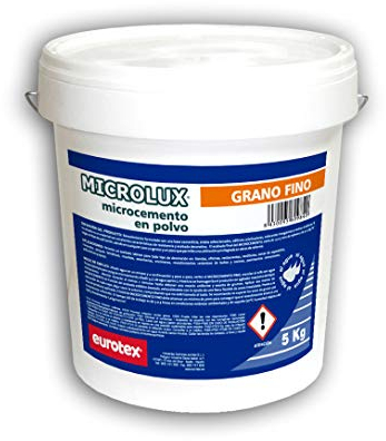 Nazza Microlux - Microcemento en polvo de grano fino para suelos y paredes, Ideal para decoración de terrazas, fachadas, baños, cocinas - Uso exterior e interior, Color blanco, 5 Kg
