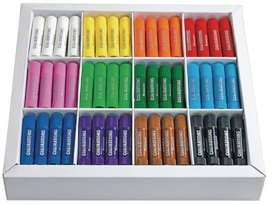 Colorations Tempera Paint Sticks, 144 Pcs, 12 Colors, Non-Toxic, Mess-Free Art Supplies for Kids, Bulk Set for the Classroom