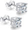 18K Weißgold Plattierte Zirkonia Ohrstecker Silber 925 Damen 3mm-8mm Optionen Simulierter Diamant Hypoallergener Schmuck (3mm)