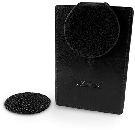 WICKED Taschenclip für besticktes Abzeichen, Alumni-Abzeichen, Metallfaden, Bullion-Emblem, Vollnarbenleder, und 5,1 cm befestigte Loop-Rückseite mit Mehrzweck-Klebehaken (1)