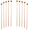Polly Online 10pcs Cocktail Sticks Set Stainless Steel Fruit Sticks,Reusable Drink Picks Appetizer Toothpicks Martini Glass Picks