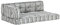 vidaXL Palettensofa Auflage Palettenkissen Set Palettenpolster Paletten Kissen Polster Sitzkissen Rückenkissen Grau Stoff Patchwork