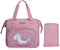 Bebamour Einhorn Puppe Wickeltasche mit Puppe Wickelmatte tragen Puppe Zubehör Mode Kinder Mädchen Baby Tasch